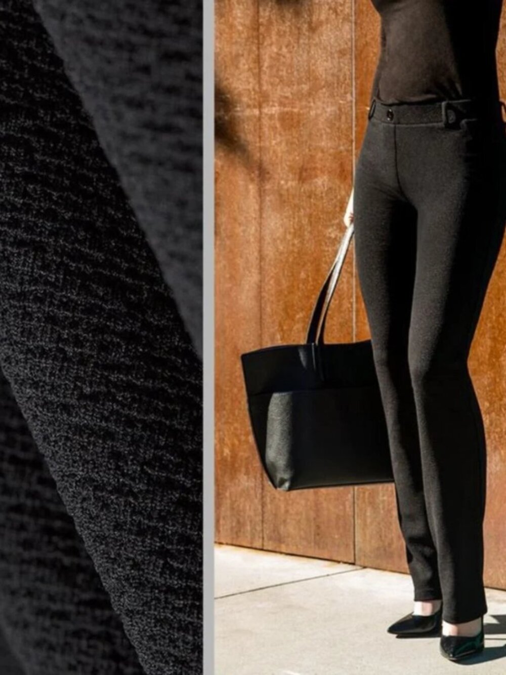 New Betabrand Black Crepe Bootcut Dress Pant Yoga Pants Medium